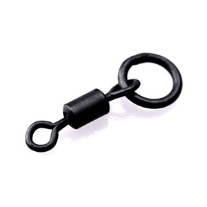 YONGMIAO Long Body Matt Black Carp Fishing Tackle Swivle Ajouter Ring Snaps & Swivels - Product Image 2