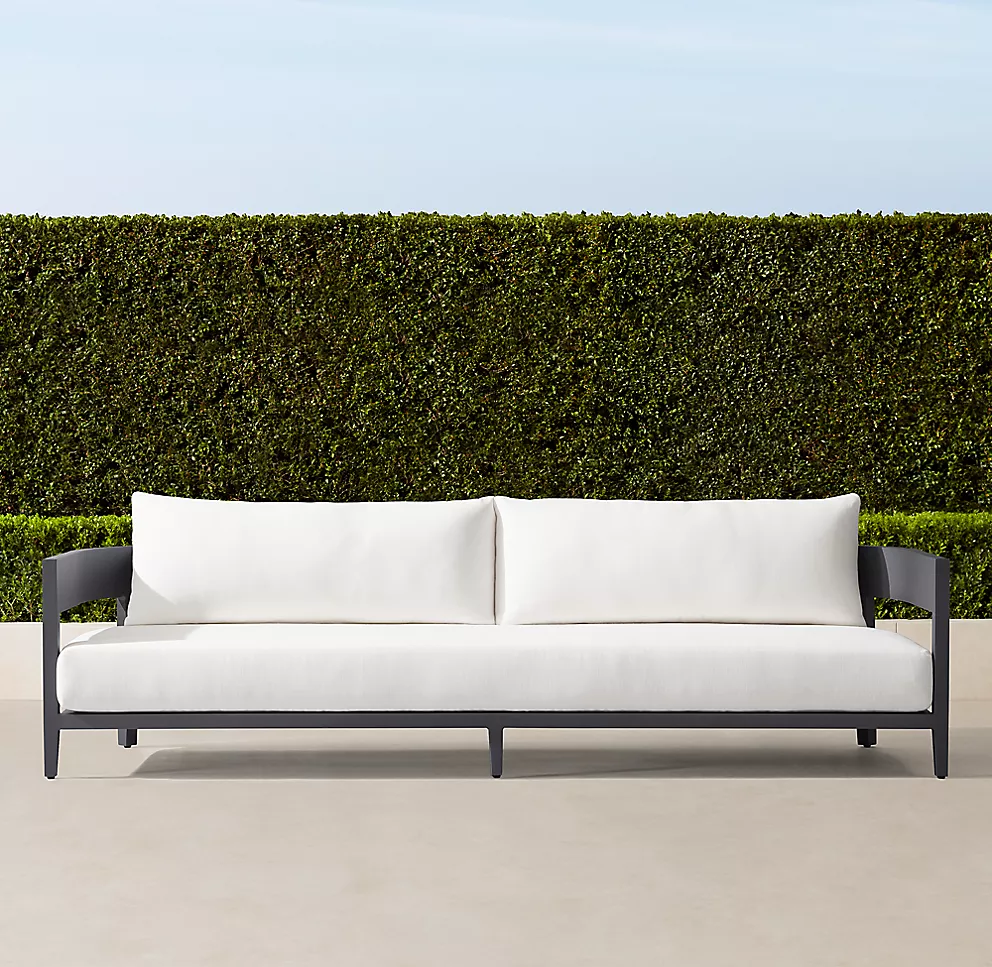 Hot sale luxury outdoor furniture classic all weather aluminum metal garden sofa