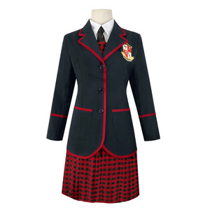Sweet Umbrella Academy <b>Cosplay</b> Costume <b>Women</b> School Uniform Jacket Plaid Skirt Halloween Performance Outfit - Product Image 1