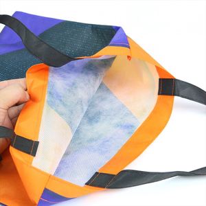 Bolsa de Mano Abierta de PET No Tejido con Estampado por Transferencia Térmica, Moderna, Espaciosa y Reutilizable, Personalizable para Uso Diario - Product Image 3