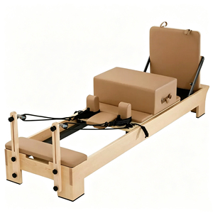 <span class=keywords><strong>Cama</strong></span> Reformer de Pilates para Entrenamiento en Casa y Estudio, de Madera de Roble y Arce Blanco, para Uso Comercial y en Estudio - Product Image 6