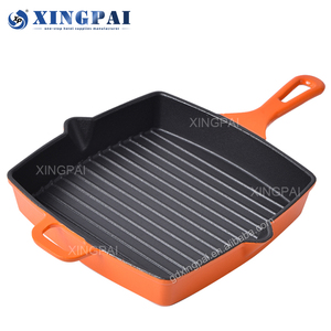 Équipement de restauration XINGPAI, batterie de cuisine <span class=keywords><strong>émaillée</strong></span>, couleur rouge, poêle carrée, grilles, poêles antiadhésives, poêle en <span class=keywords><strong>fonte</strong></span>, ensembles de batterie de cuisine - Product Image 6