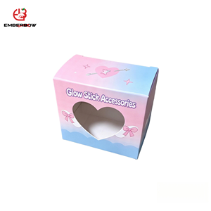 EBB Window Cardboard Packaging <b>Box</b> <b>For</b> Cosmetic Jewelry Festival <b>Present</b> Daily Product Packing Window Rainbow Design Paperboard - Product Image 1