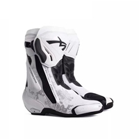 Bottes de moto tout-terrain toutes saisons, hauteur mi-mollet, imperméables, amortissantes, tige en microfibre flexible, semelle extérieure en caoutchouc