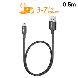 สายชาร์จโทรศัพท์ SUNGUY แบบขายส่ง ความยาว 0.5 เมตร สายถักไนลอน ชาร์จเร็ว สายดาต้า สำหรับตลาดยุโรป - Product Image 1