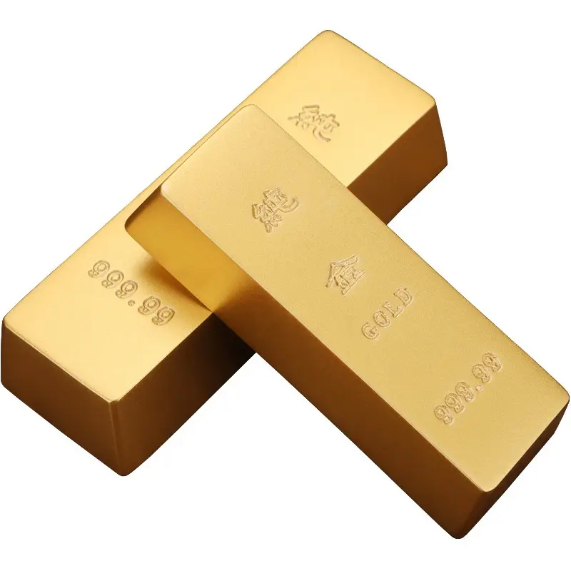 Souvenir in metallo personalizzato di vendita caldo inciso oro placcato oro Bar 999 lingotti finti