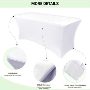 Rectangular 100% Polyester Waterproof Disposable Advertisement Conference Office Exhibition <b>Tablecloth</b> Logo Printing Customized - Product Image 2