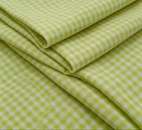 Tissu de chemise en coton biologique 100% écologique, teint en fil, respirant et léger