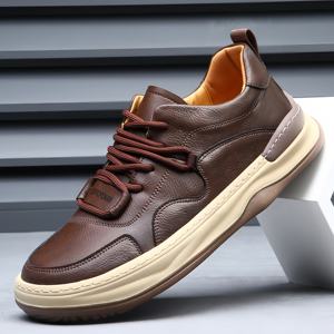 Zapatos de Hombre con Punta Inclinada, Versión Europea, Modelo <span class=keywords><strong>Mango</strong></span>, Transpirables, Retro, de Cuero Genuino, Casuales, a la Moda, Primavera 2026 - Product Image 4