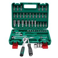 Jeu de clés à douilles de 53 pièces, outils de réparation automobile, outils mécaniques de réparation automobile VDE avec boîte en plastique