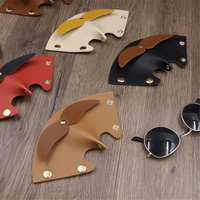 Support à lunettes artistique en cuir PU vintage tendance, créatif et pratique, pour la présentation de lunettes de soleil comme décoration de bureau