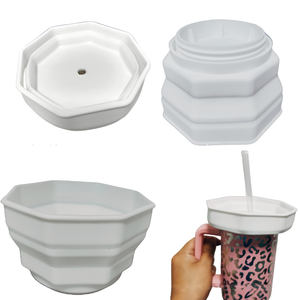 DD2778 réutilisable Snack Popcorn titulaire tasse Snack plateau couvercles Silicone <span class=keywords><strong>gobelet</strong></span> Snack bol pour tasse 40 oz avec poignée - Product Image 4