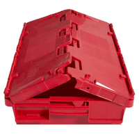 Conteneur en PP avec couvercle attaché TSS-TBX, écologique, coloré, empilable, emboîtable, capacité de charge de 45 L, 30 kg, boîtes personnalisées imprimées en soie