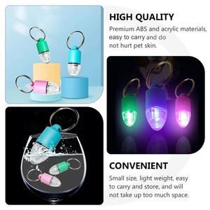 Collier pour chien personnalisé en forme de goutte d'eau avec lumière LED de sécurité nocturne, clignotant, luminescent, pendentif pour animal de compagnie, porte-clés - Product Image 4