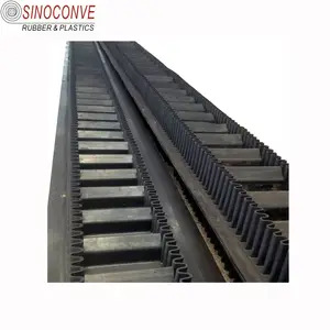 High performance steep angle sidewall conveyor belt