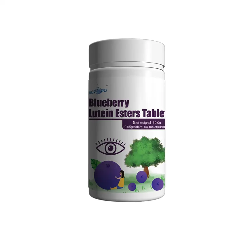 Biocaro best selling health food supplement improve vision blueberry lutein ester tablet chewable pills capsule