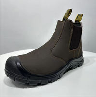 Bottes de sécurité en cuir imperméables et respirantes avec embout en acier, antidérapantes, montantes, pour l'hiver