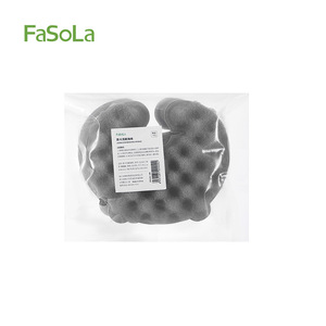 FaSoLa Dishwashing Sponge Round Grayish White 2 Pcs Kitchen Scrubber For Pots And Pans - Product Image 1