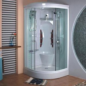 Cabine de douche coulissante moderne avec base en acier inoxydable, arc en verre trempé transparent pour hôtels, maison et salles de bains, garantie de 3 ans
