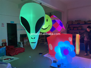 Led chiếu sáng Trần Inflatable người ngoài hành tinh/Nụ cười/Cube/Hoa/Hòa Bình dấu hiệu bóng - Product Image 5