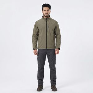 Vestes tactiques softshell pour hommes personnalisables à capuche imperméables coupe-vent en tissu vêtements de travail avec logo personnalisé au prix d'usine - Product Image 1