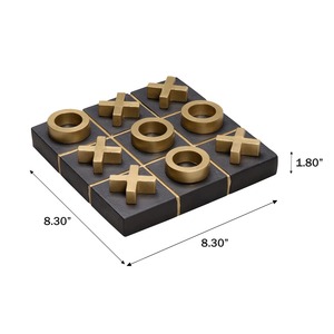 Tic Tac Toe Metálico Moderno y Lavable, 10 Piezas Extraíbles, Decoración de Mesa para el Hogar - Product Image 5