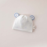 Bonnet bébé nouveau-né en coton de classe A, double couche, broderie cœur, oreilles étoile, doux et respectueux de la peau, pour 0-6 mois