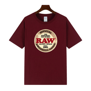 قميص تي شيرت مطبوع حسب الطلب للجنسين بتصميم كرتوني أنيمي كبير الحجم من Backwoods Cookie RAW، ملابس هيب هوب ستريت وير 100% قطن للرجال - Product Image 1