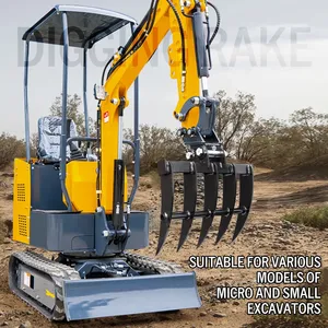 Mini escavatore cinque denti <span class=keywords><strong>rastrello</strong></span> accessori 1-3T pulizia <span class=keywords><strong>ghiaia</strong></span> erbacce accessori piccolo scavatore allentamento <span class=keywords><strong>rastrello</strong></span> per 1-3T escavatore - Product Image 3