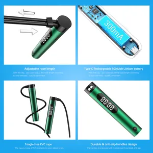 Wholesale Custom Gym Calorie Counter Smart Skipping Ropes With App Cordless Electronic Digital Jumping Rope