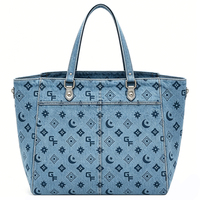 Sac fourre-tout en toile et jean pour femme avec logo personnalisé OEM, grand sac à main de créateur, sac à main décontracté pour tous les jours