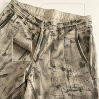 Pantalon cargo ample délavé et déchiré pour homme, style streetwear, avec logo personnalisé, coupe vintage et décontractée, vente en gros