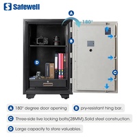Caja Fuerte Electrónica Ignífuga Safewell FP0305E con Doble Codificación y Doble Llave para Documentos, Joyas y Objetos de Valor para el Hogar