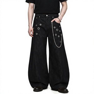 Jeans Invernali da Uomo in Cotone su Misura con Chiusura a Cerniera - Pantaloni Lunghi Personalizzabili Basati su Campioni/Disegni Servizio OEM/ODM Gratuito - Product Image 1