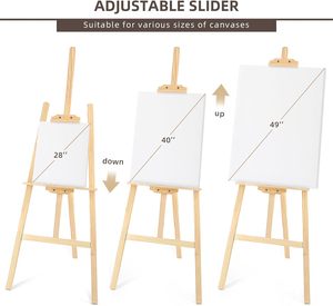 Bview Art <span class=keywords><strong>Cavalletto</strong></span> in Legno a Treppiede da 150 cm per Artisti e Pittori, Supporto per Esposizione di Opere d'Arte e Artigianato - Product Image 2