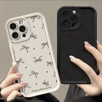 Nouvelle coque de téléphone ultra-fine anti-chute pour iPhone 17, motif nœud papillon, coques d'origine d'usine