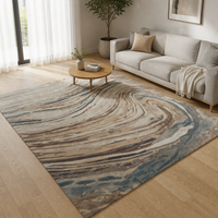 Custom Hand Tufted Round Rug Luxury Hotel Lobby Carpet Runner Rug Handmade Wool Area Rug for Hospitality