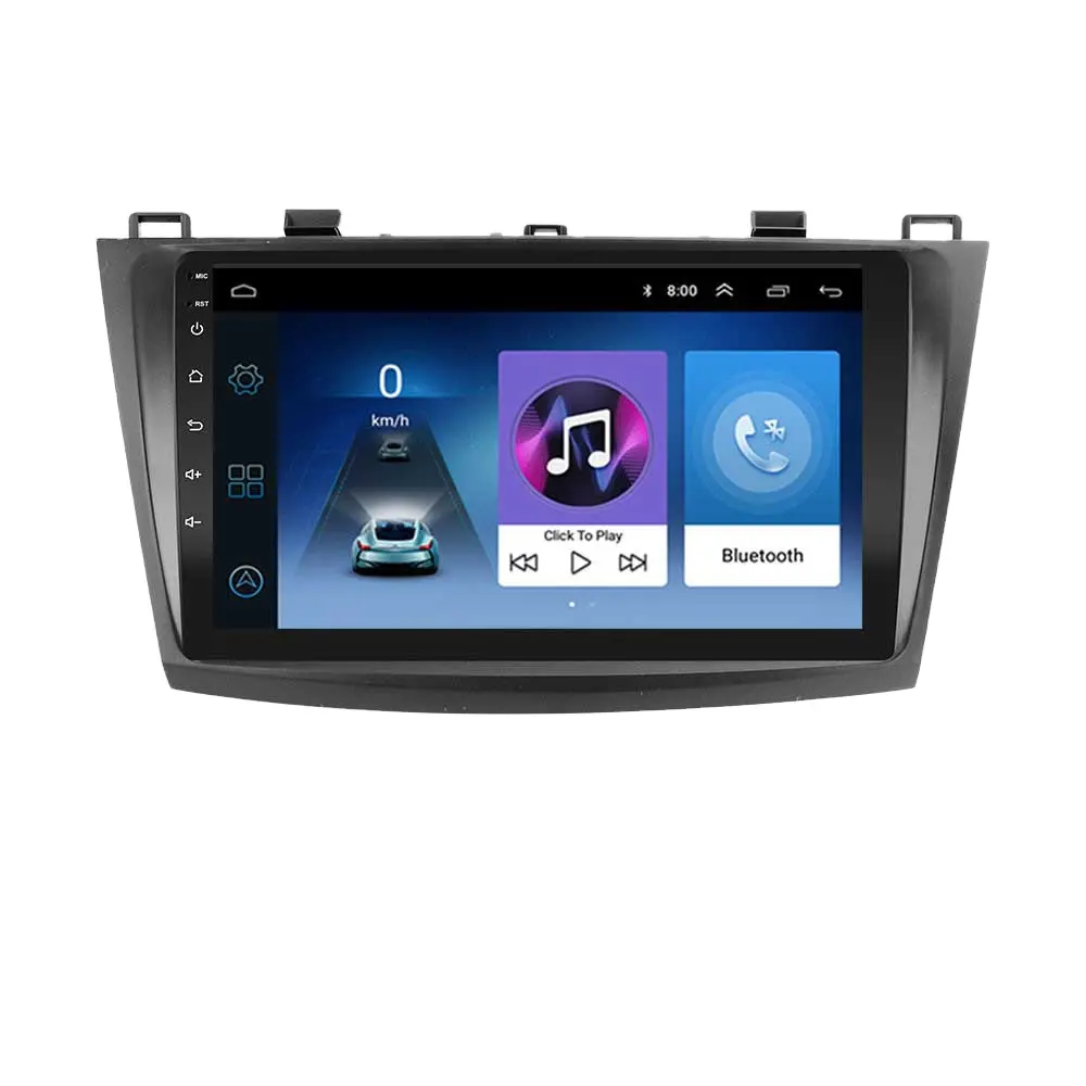 Esunway เครื่องเล่นมัลติมีเดียสำหรับรถยนต์ maz-da 3 2010-2012 Android 12 Car DVD GPS วิทยุสเตอริโอ1G 16G WiFi แผนที่ฟรี Quad Core 2 DIN