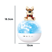 Samtoy Elk Starry Sky Projection Light Branché Musique Spinning Style Bébé Led Rotation Étoile Lune Projecteur Lampe