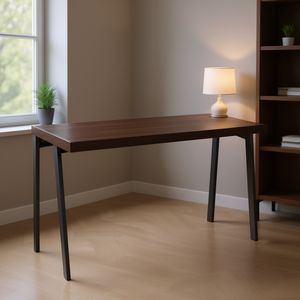 Scrivania per Computer con Piano in Legno e Struttura in Metallo D0100HRFNEW, Arredamento Semplice per Ufficio Domestico - Product Image 2