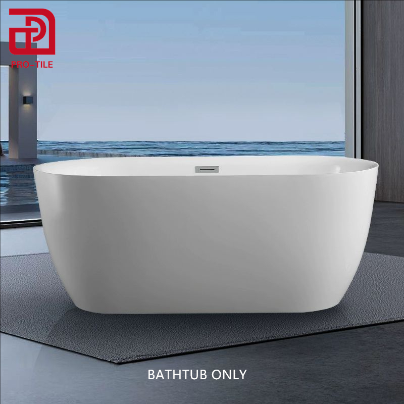 Free-standing Soaking White Bath Tub - Modern & Portable