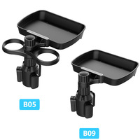 Plateau de voiture en plastique à rotation 360°, porte-gobelet pour boissons/café/burger/eau, petite table à manger, diffuseur d'arômes, style minimaliste