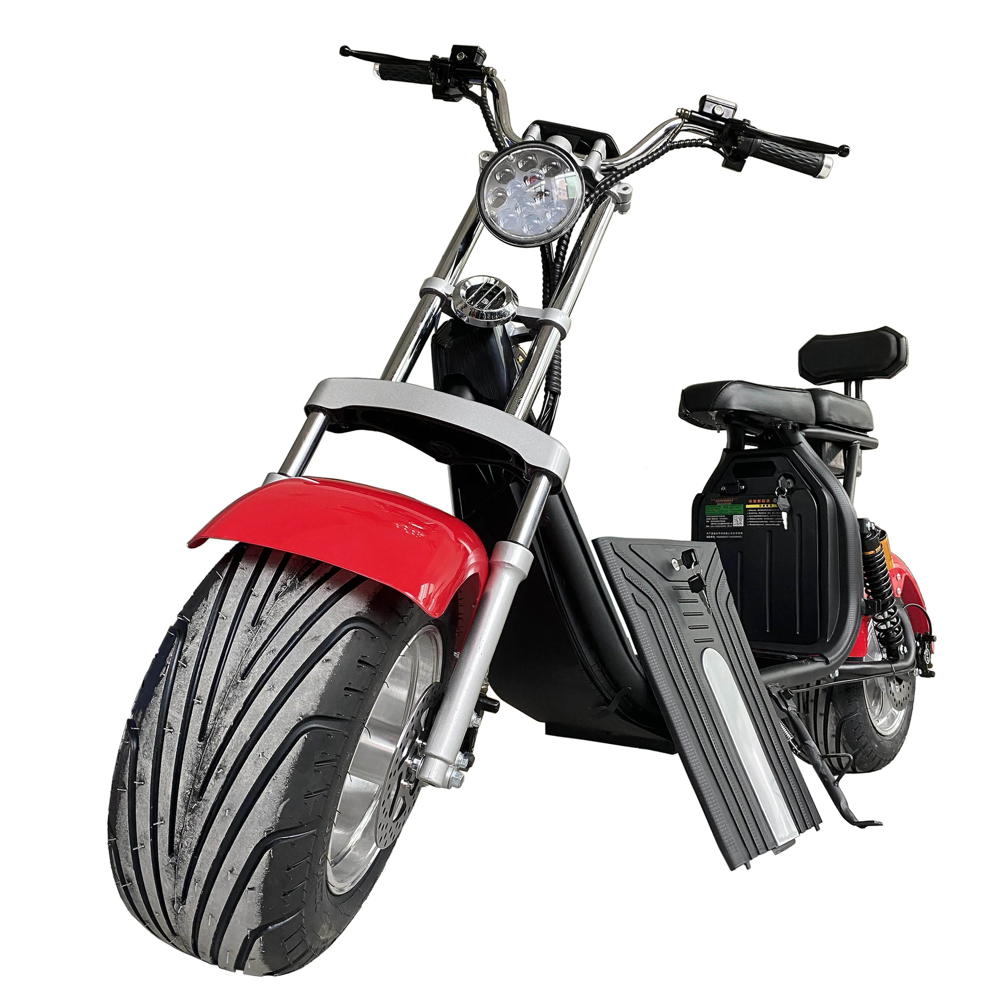 Super Goedkope Citycoco 60V Italiaanse Elektrische Scooter Houten Dek Elektrische Scooter 2000W Rrear Wiel