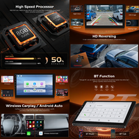Autoradio Podofo 9 pouces 8+128G 8 cœurs 2.0GHz, Carplay sans fil, Android Auto, 48EQ, WIFI&4G LTE FM/AM/RDS OEM ODM