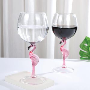 Rosa fenicottero a forma di stelo vino bicchieri 14oz riutilizzabili infrangibile acrilico di vetro per vino a bordo piscina all'aperto feste - Product Image 2