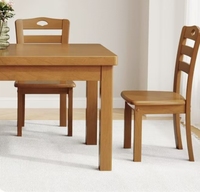 Ensemble table et chaises en bois massif, table à manger rectangulaire chinoise pour 6 personnes, restaurant et petite salle à manger à domicile