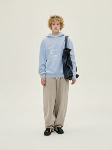 เสื้อฮู้ดดี้ผู้ชายทรงโอเวอร์ไซส์ ผ้าฝ้าย 100% ระบายอากาศได้ดี บุซับใน คุณภาพสูง พิมพ์ลายพัฟฟ์หนา สำหรับฤดูใบไม้ร่วง - Product Image 5