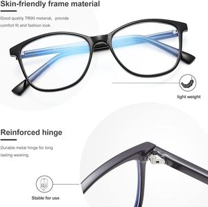 Madison Avenue Blue Light Blocking Glasses Anti-Eyestrain UV Glare Women TV Phone Computer Gaming Eyeglasses Stainless Frame <strong>TAC</strong> - Product Image 1