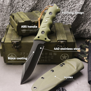 Couteau tactique à lame fixe pour la chasse, le camping, la <span class=keywords><strong>survie</strong></span> et le bushcraft, avec manche en ABS et étui Kydex - Product Image 6