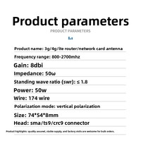 Routeur d'antenne portable à gain élevé pour tablette compacte, double interface 3G/4G/LTE/WIFI, connecteurs TS9, gain 8dBi